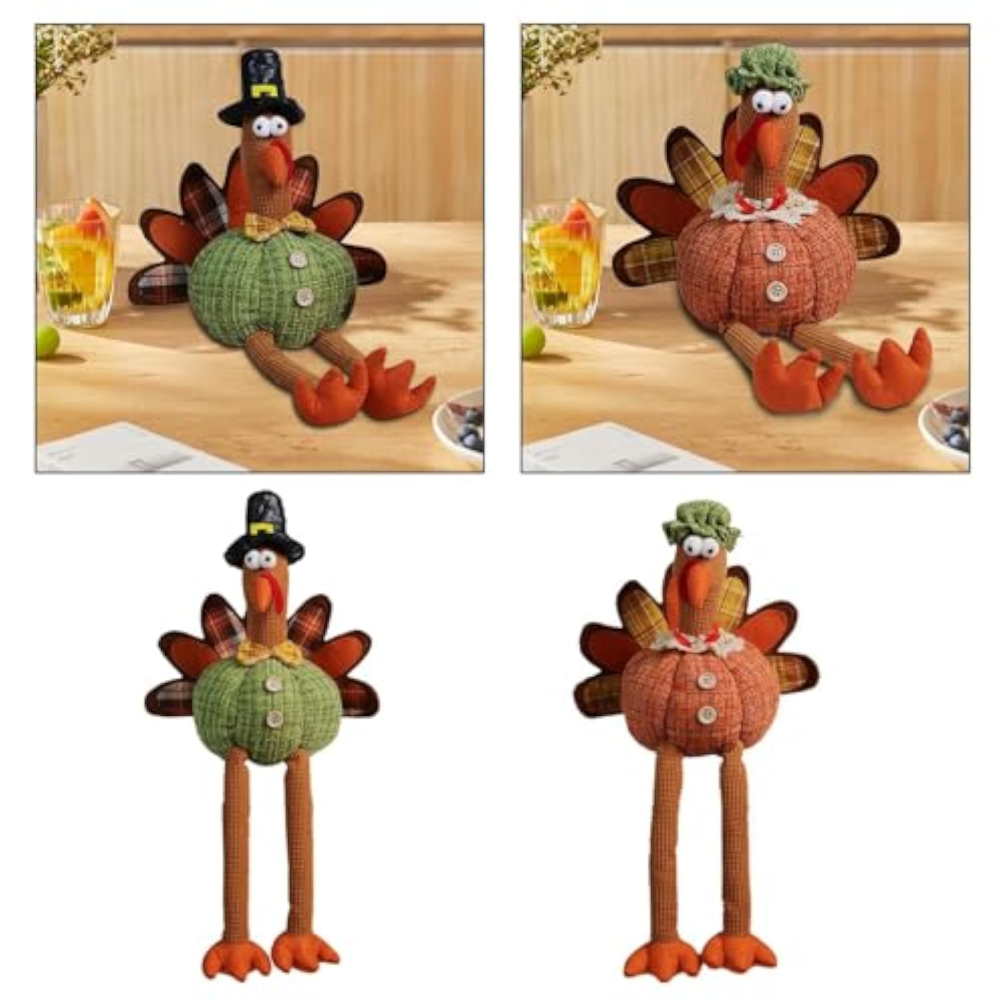 Thanksgiving Turkey Decor Dangling Figurine